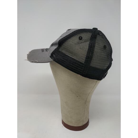 Cedar Fair Kings Island Banshee Rollercoaster Meshback Snapback Hat Distressed - Picture 4 of 11